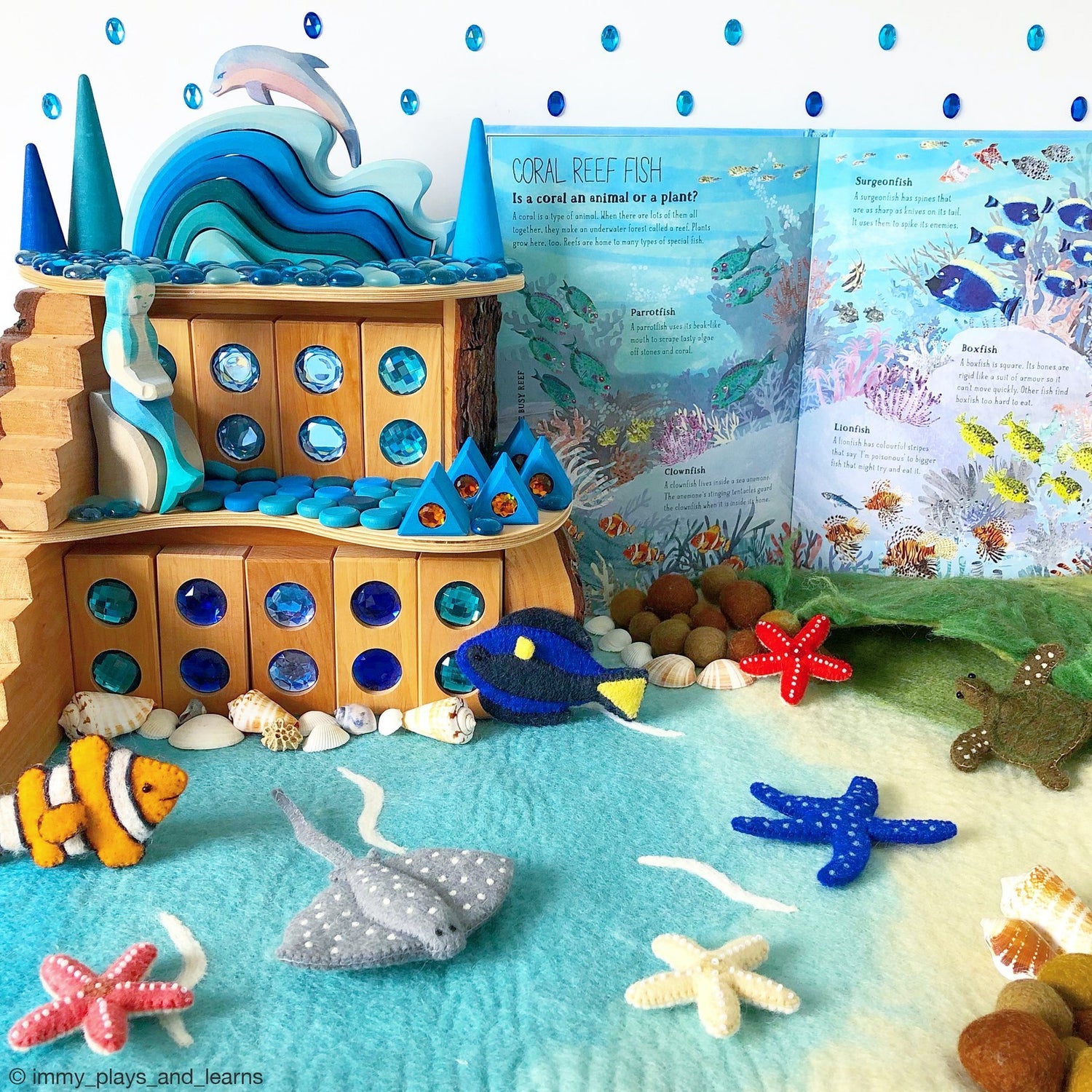 LARGE SEA AND ROCKPOOL PLAY MAT PLAYSCAPE by TARA TREASURES - The Playful Collective