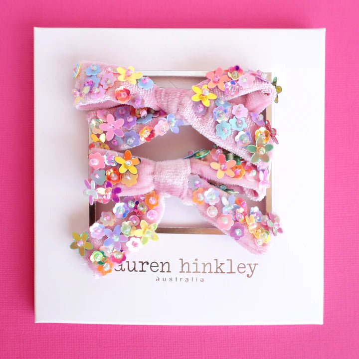 LAUREN HINKLEY | FLORAL SEQUIN BOW CLIPS by LAUREN HINKLEY AUSTRALIA - The Playful Collective