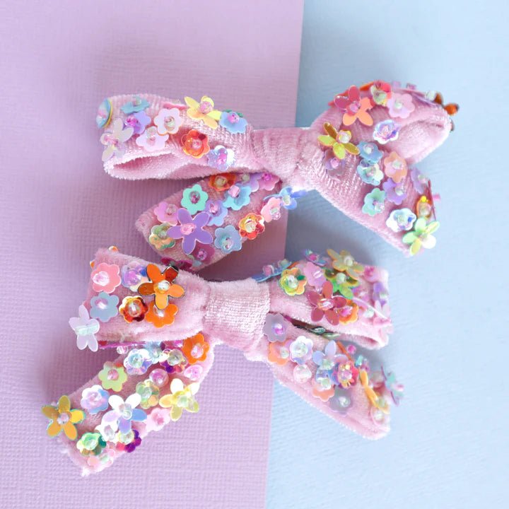 LAUREN HINKLEY | FLORAL SEQUIN BOW CLIPS by LAUREN HINKLEY AUSTRALIA - The Playful Collective