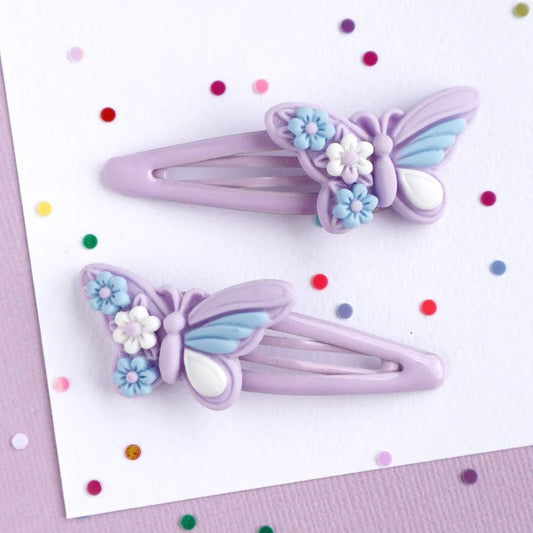 LAUREN HINKLEY | MON COCO LAVENDER BUTTERFLY HAIR CLIPS by LAUREN HINKLEY AUSTRALIA - The Playful Collective