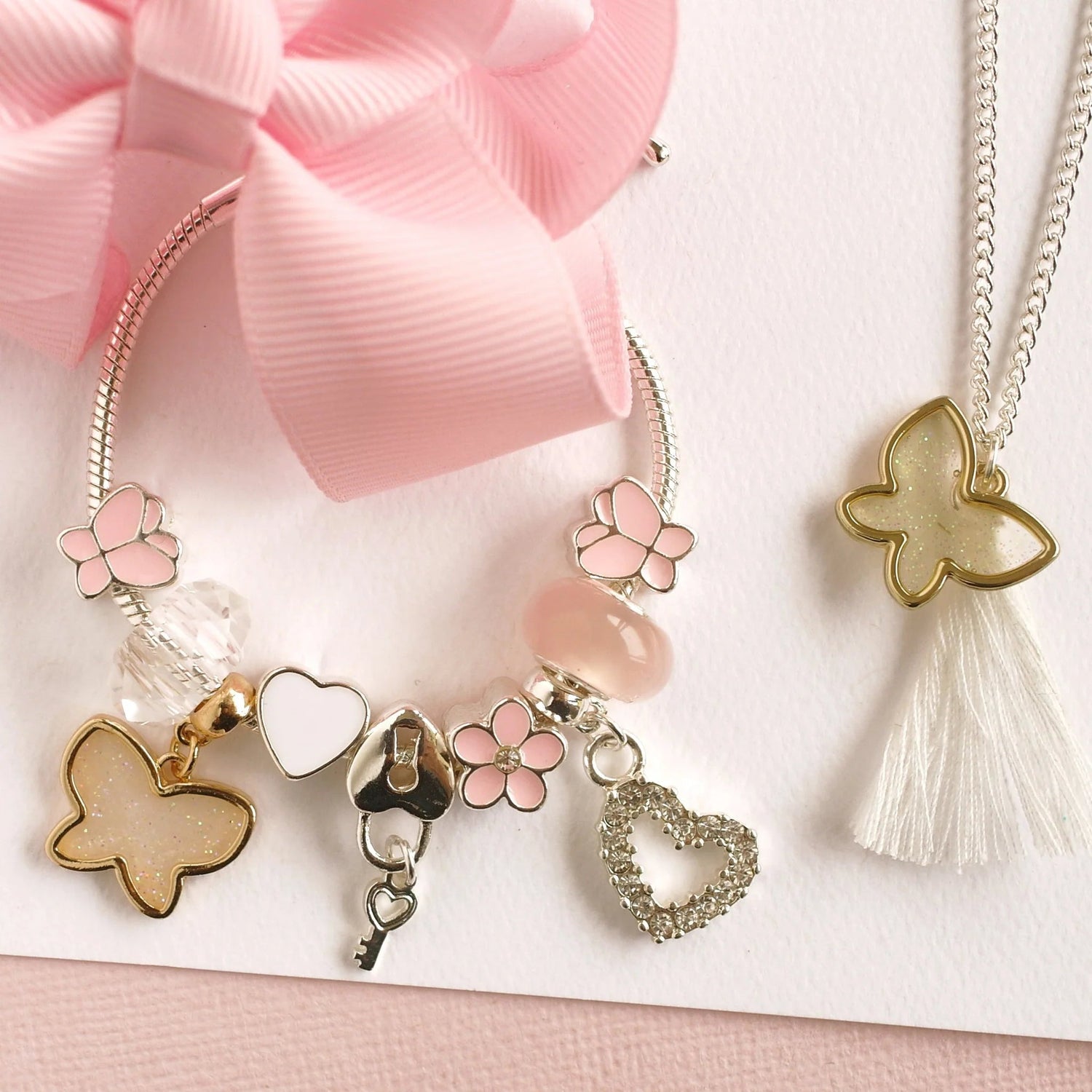 LAUREN HINKLEY | PINK BUTTERFLY CHARM BRACELET by LAUREN HINKLEY AUSTRALIA - The Playful Collective