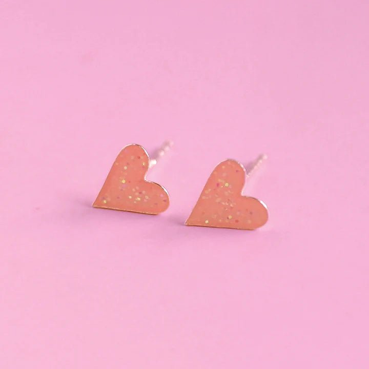 LAUREN HINKLEY | PINK SPARKLE HEART EARRINGS *PRE-ORDER* by LAUREN HINKLEY AUSTRALIA - The Playful Collective