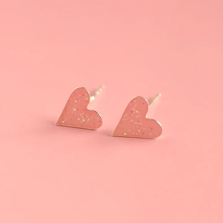 LAUREN HINKLEY | PINK SPARKLE HEART EARRINGS *PRE-ORDER* by LAUREN HINKLEY AUSTRALIA - The Playful Collective