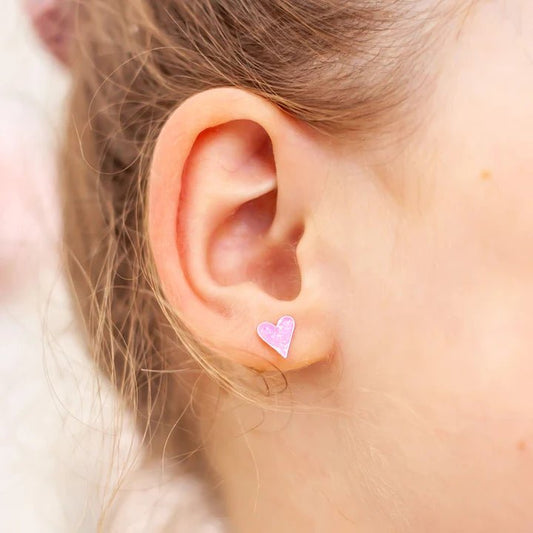 LAUREN HINKLEY | PINK SPARKLE HEART EARRINGS *PRE-ORDER* by LAUREN HINKLEY AUSTRALIA - The Playful Collective