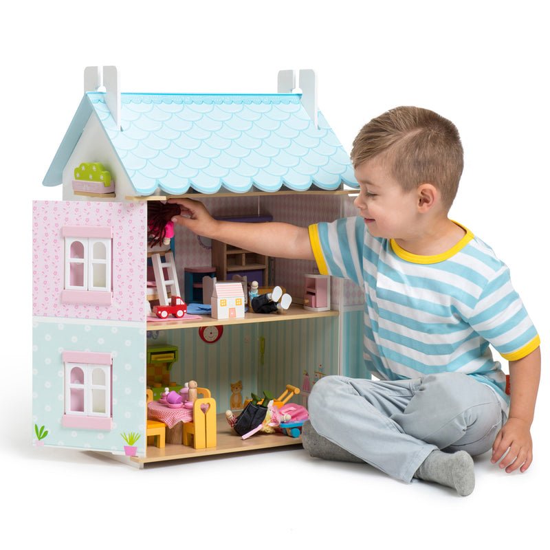 LE TOY VAN | DAISYLANE BLUE BIRD COTTAGE WITH FURNITURE by LE TOY VAN - The Playful Collective