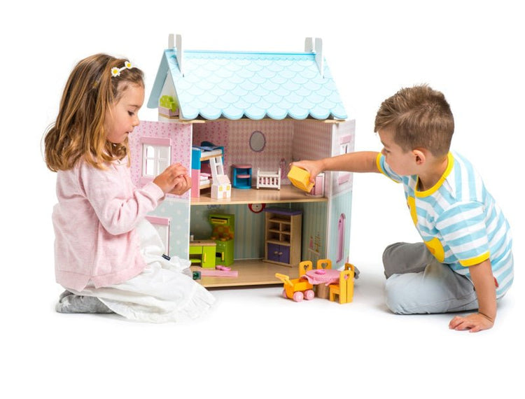 LE TOY VAN | DAISYLANE BLUE BIRD COTTAGE WITH FURNITURE by LE TOY VAN - The Playful Collective