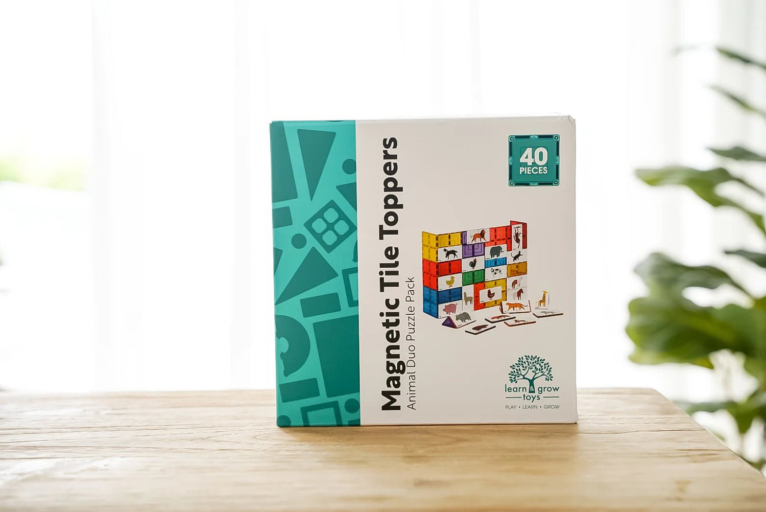 LEARN & GROW | MAGNETIC TILE TOPPER - DUO ANIMAL PUZZLE PACK (40 PIECE) by LEARN & GROW TOYS - The Playful Collective