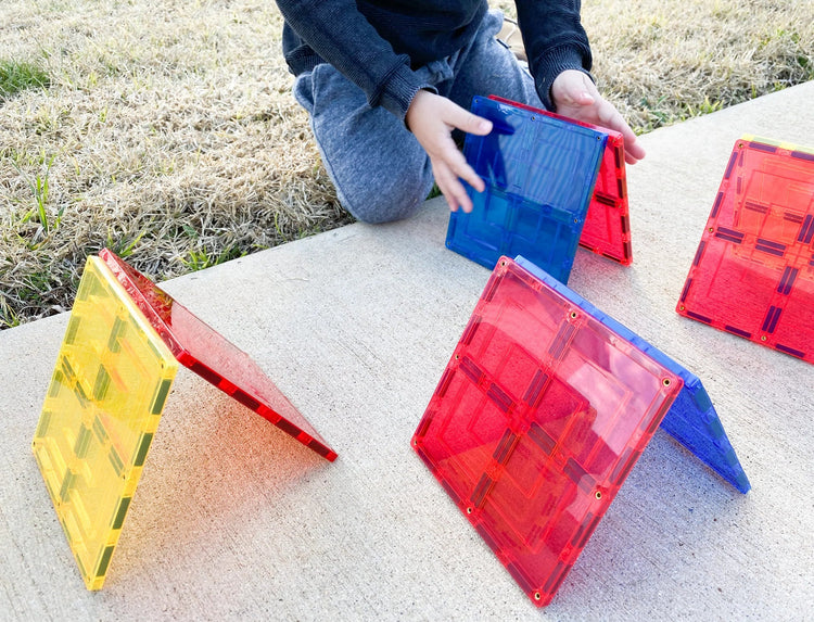 LEARN & GROW MAGNETIC TILES - LARGE SQUARE 8 PIECE PACK (NEW DESIGN) by LEARN & GROW TOYS - The Playful Collective