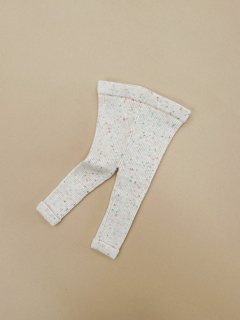 LEGGINGS - OATMEAL FLECK NB by ZIGGY LOU - The Playful Collective