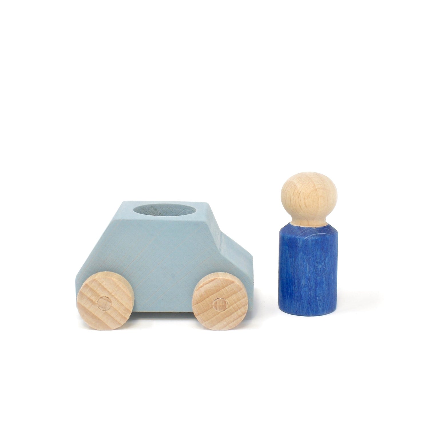 LUBULONA CAR Grey with Blue Figure by LUBULONA - The Playful Collective