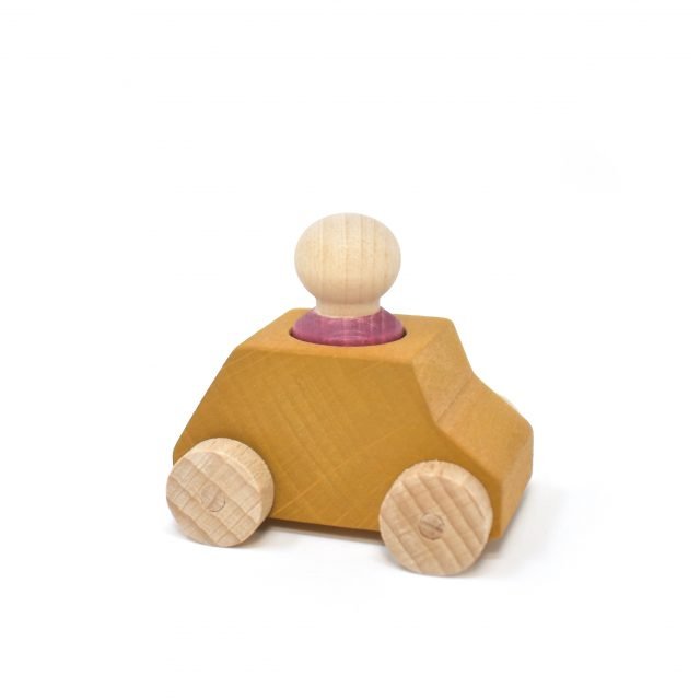 LUBULONA CAR Ochre with Plum Figure by LUBULONA - The Playful Collective