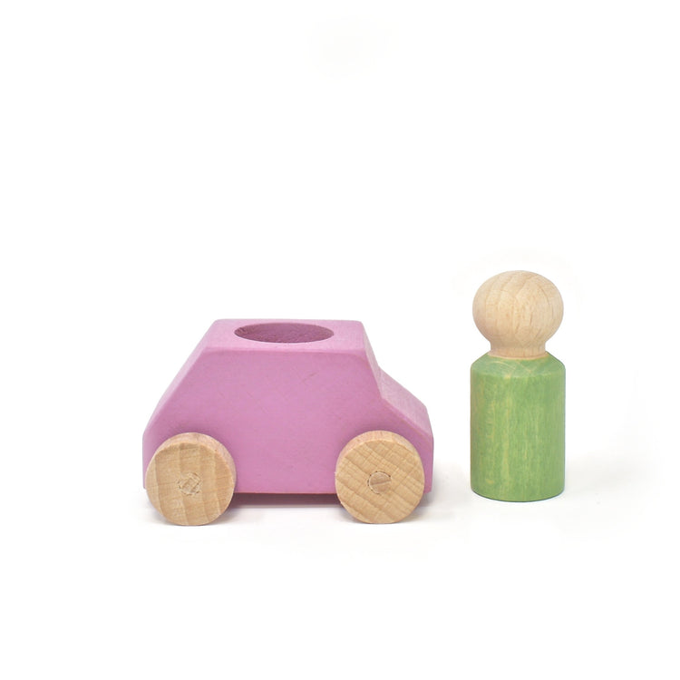 LUBULONA CAR Pink with Mint Figure by LUBULONA - The Playful Collective