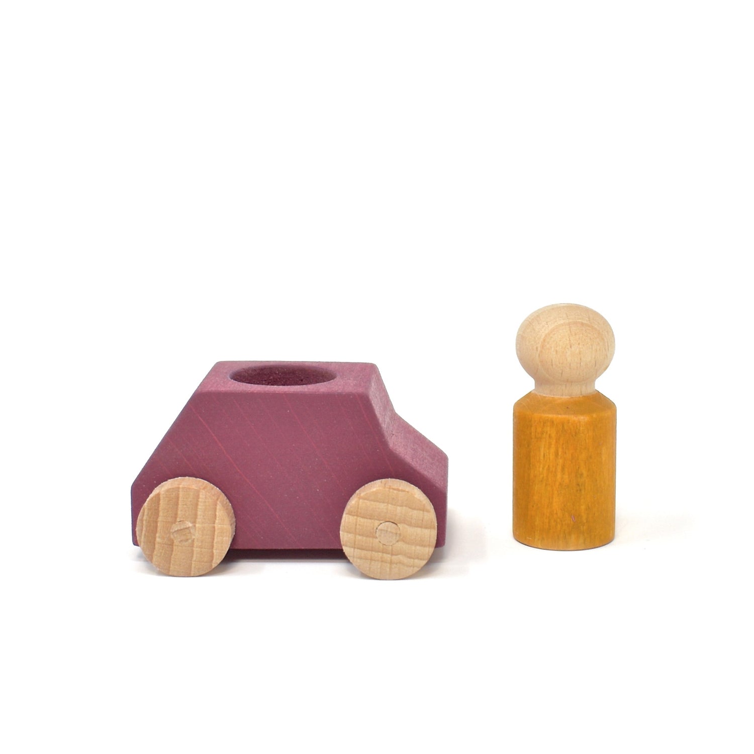 LUBULONA CAR Plum with Ochre Figure by LUBULONA - The Playful Collective