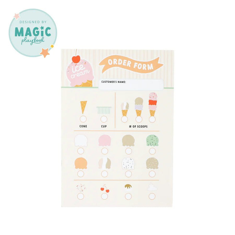 MAGIC PLAYBOOK | PRETEND PLAY ICE-CREAM SHOP NOTEPAD by MAGIC PLAYBOOK - The Playful Collective