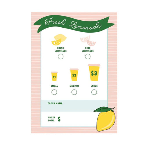 MAGIC PLAYBOOK | PRETEND PLAY LEMONADE STAND NOTEPAD by MAGIC PLAYBOOK - The Playful Collective