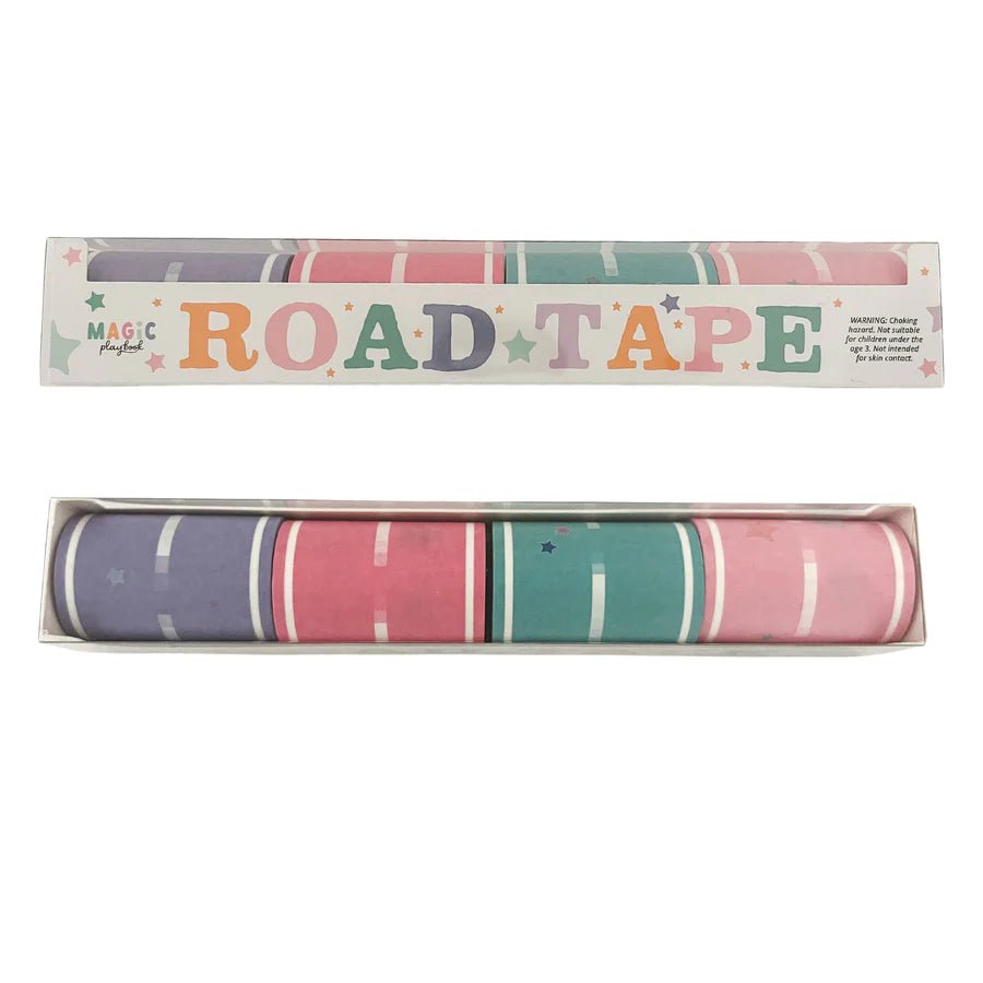 MAGIC PLAYBOOK | PRETEND PLAY PASTEL COLOURED ROAD TAPE (SET OF 4) by MAGIC PLAYBOOK - The Playful Collective