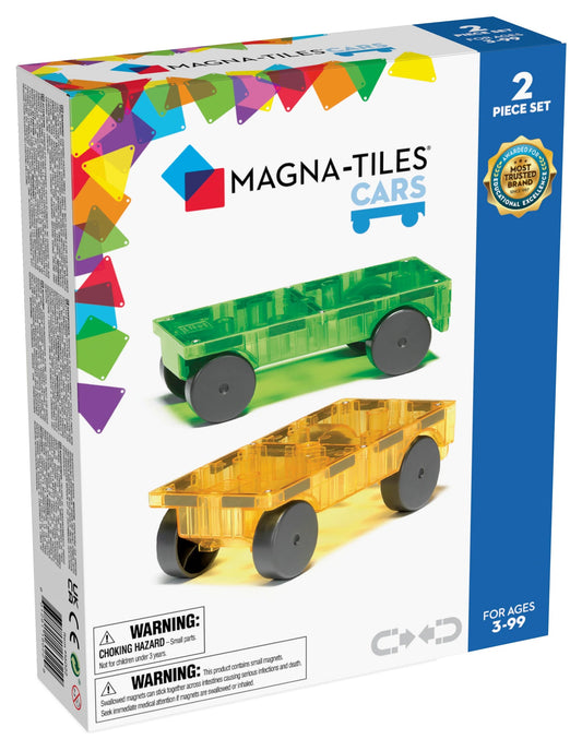 MAGNA-TILES | CARS 2 PIECE EXPANSION SET - GREEN & YELLOW *COMING SOON* by MAGNA-TILES - The Playful Collective