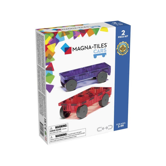 MAGNA-TILES | CARS 2 PIECE EXPANSION SET - PURPLE & RED *PRE-ORDER* by MAGNA-TILES - The Playful Collective