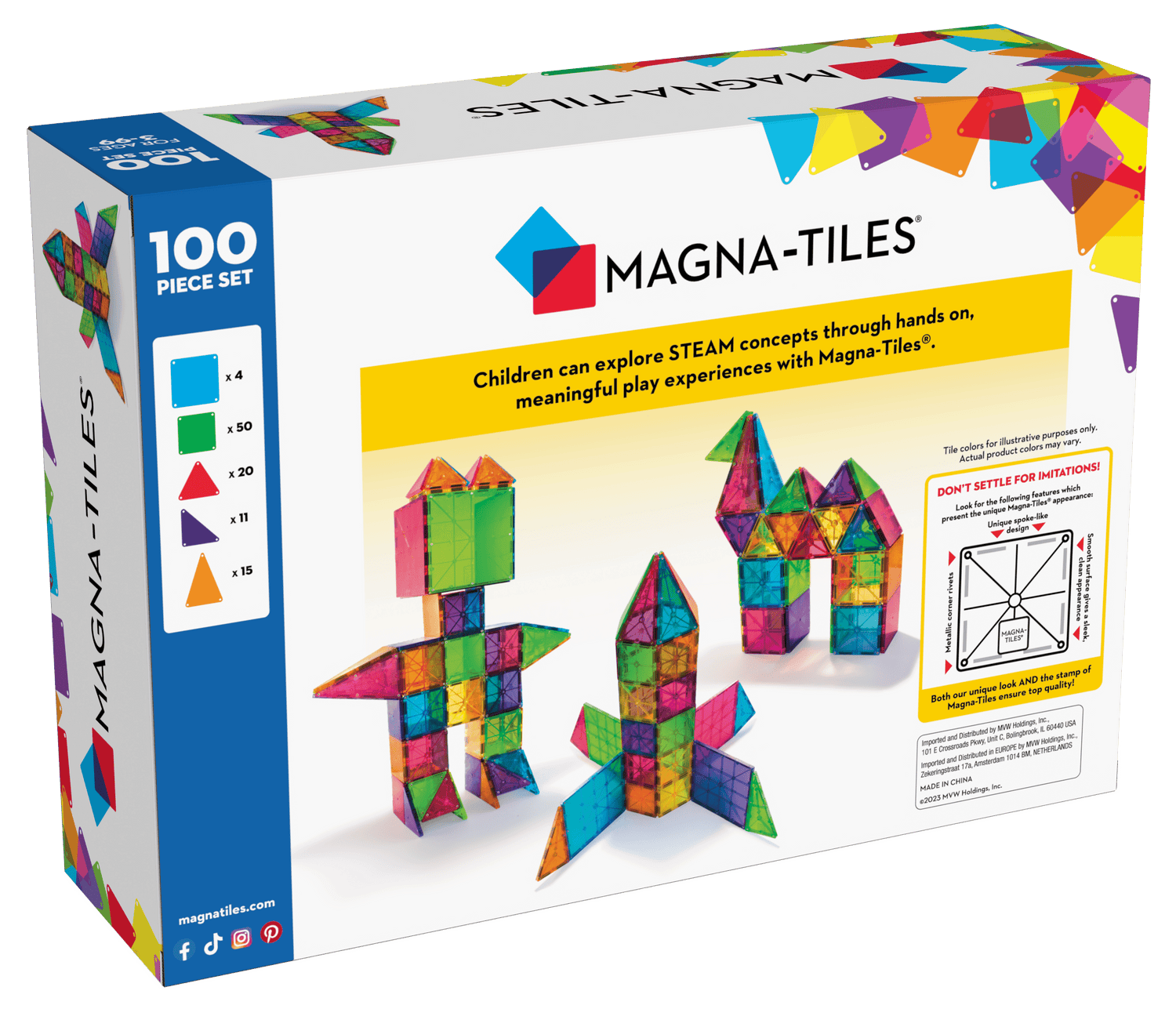 MAGNA-TILES | CLASSIC - 100 PIECE SET by MAGNA-TILES - The Playful Collective
