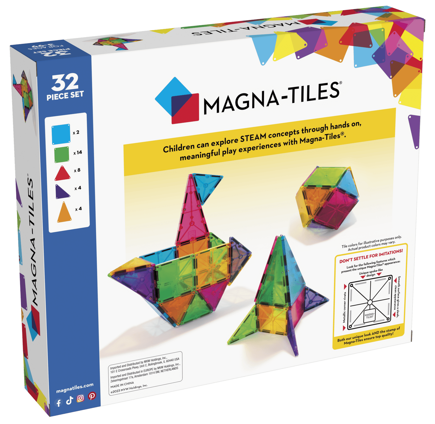 MAGNA-TILES | CLASSIC - 32 PIECE SET by MAGNA-TILES - The Playful Collective