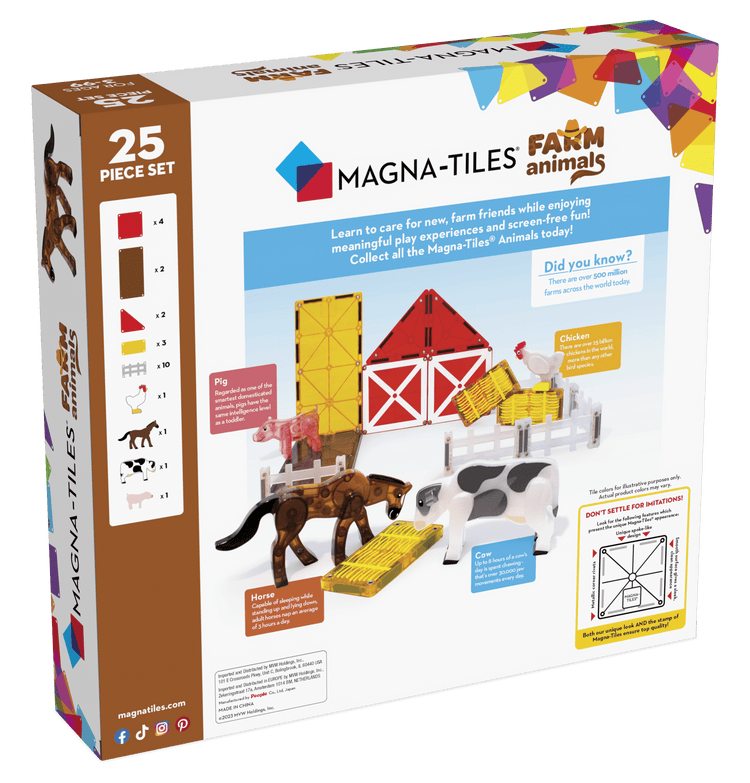 MAGNA-TILES | FARM ANIMALS - 25 PIECE SET by MAGNA-TILES - The Playful Collective