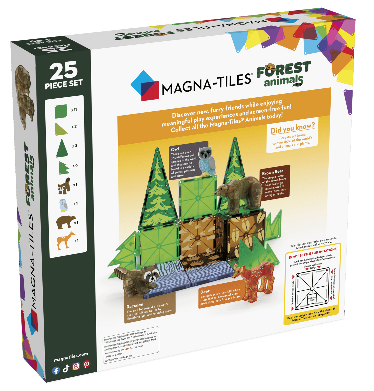 MAGNA-TILES | FOREST ANIMALS - 25 PIECE SET by MAGNA-TILES - The Playful Collective