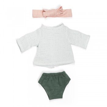 MINILAND EDUCATIONAL DOLLS | 32CM DOLL CLOTHING - FOREST TOP, PANTS & HAIRBAND SET by MINILAND EDUCATIONAL DOLLS - The Playful Collective