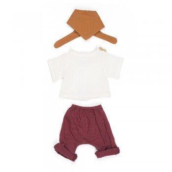 MINILAND EDUCATIONAL DOLLS | 32CM DOLL CLOTHING - SAND PANTS & TOP WITH SCARF SET by MINILAND EDUCATIONAL DOLLS - The Playful Collective