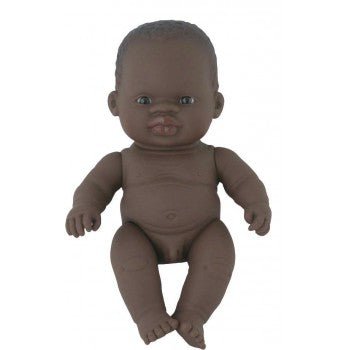 MINILAND EDUCATIONAL DOLLS | ANATOMICALLY CORRECT BABY DOLL | AFRICAN BOY, 21CM by MINILAND EDUCATIONAL DOLLS - The Playful Collective