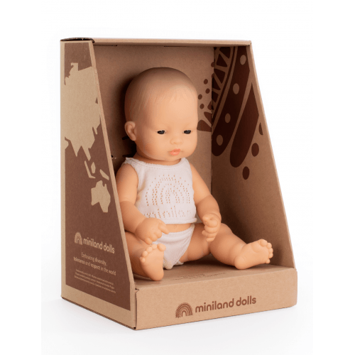 MINILAND EDUCATIONAL DOLLS | ANATOMICALLY CORRECT BABY DOLL | ASIAN BOY 32CM by MINILAND EDUCATIONAL DOLLS - The Playful Collective