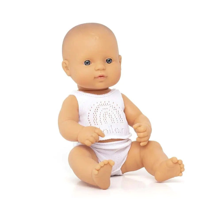 MINILAND EDUCATIONAL DOLLS | ANATOMICALLY CORRECT BABY DOLL | CAUCASIAN GIRL 32CM by MINILAND EDUCATIONAL DOLLS - The Playful Collective