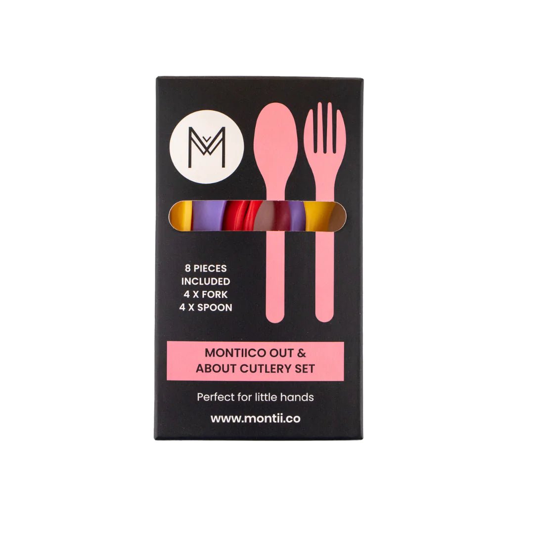 MONTIICO OUT & ABOUT CUTLERY SET Strawberry by MONTIICO - The Playful Collective