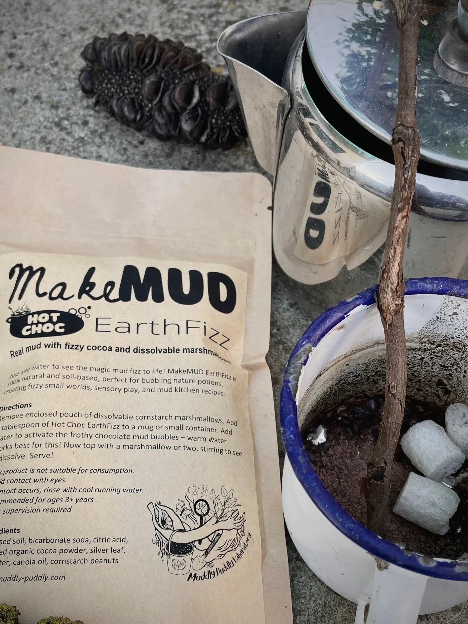 MUDDLY PUDDLY LABORATORY | MAKEMUD EARTHFIZZ - HOT CHOCOLATE *LIMITED EDITION* by MUDDLY PUDDLY LABORATORY - The Playful Collective