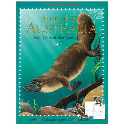 NATALIE JANE PARKER | ANIMALS OF AUSTRALIA COLOUR IN & STICKERS - BOOK 1