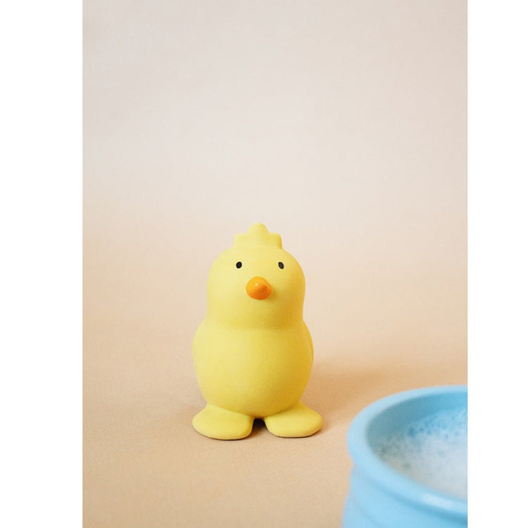 NATURAL RUBBER BABY RATTLE & BATH TOY - CHICKEN by TIKIRI - The Playful Collective