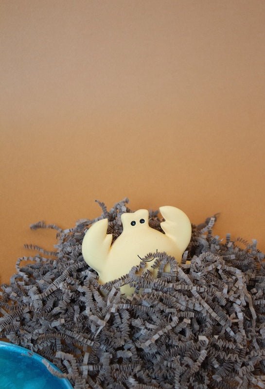 NATURAL RUBBER BABY RATTLE & BATH TOY - CRAB by TIKIRI - The Playful Collective