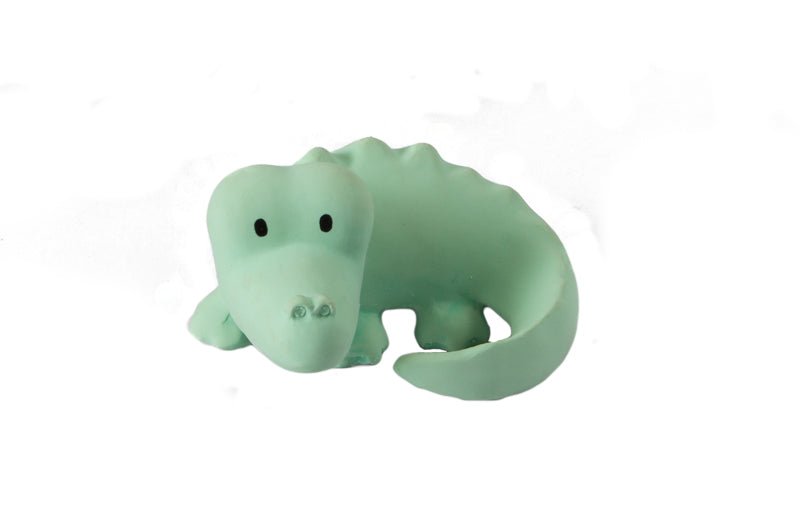 NATURAL RUBBER BABY RATTLE & BATH TOY - CROCODILE by TIKIRI - The Playful Collective