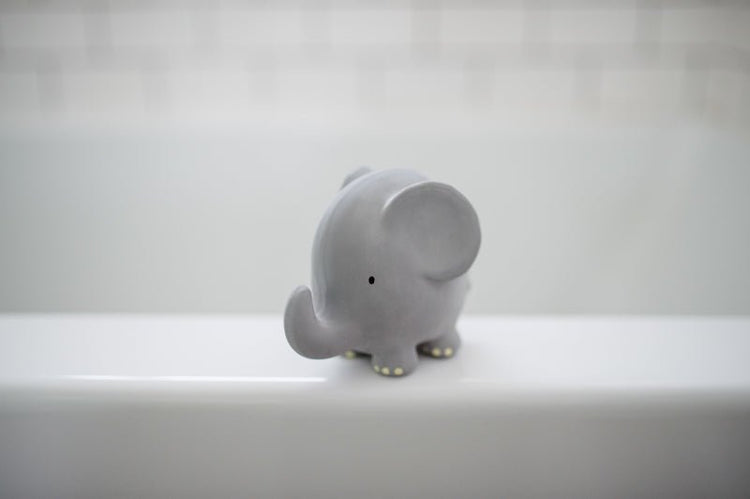 NATURAL RUBBER BABY RATTLE & BATH TOY - ELEPHANT by TIKIRI - The Playful Collective