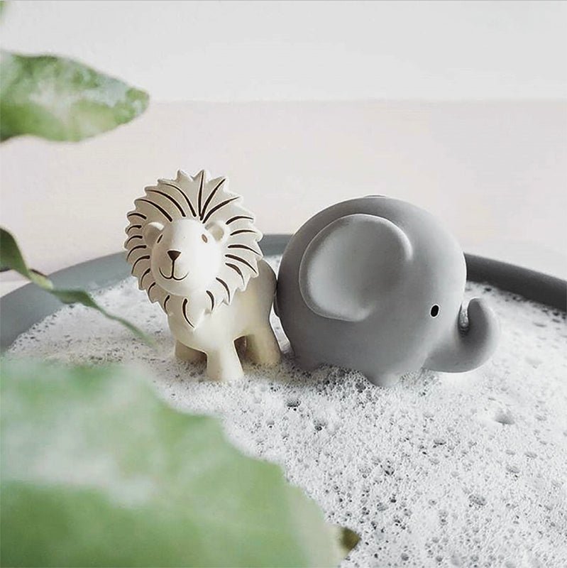 NATURAL RUBBER BABY RATTLE & BATH TOY - ELEPHANT by TIKIRI - The Playful Collective