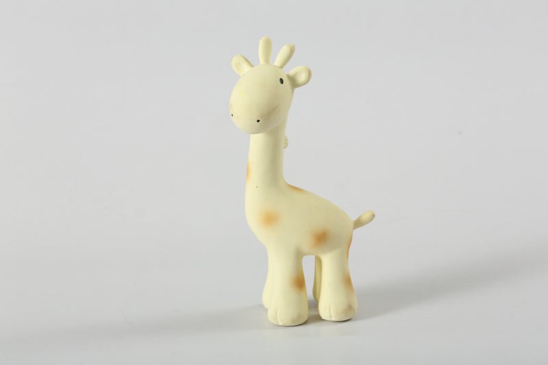 NATURAL RUBBER BABY RATTLE & BATH TOY - GIRAFFE by TIKIRI - The Playful Collective