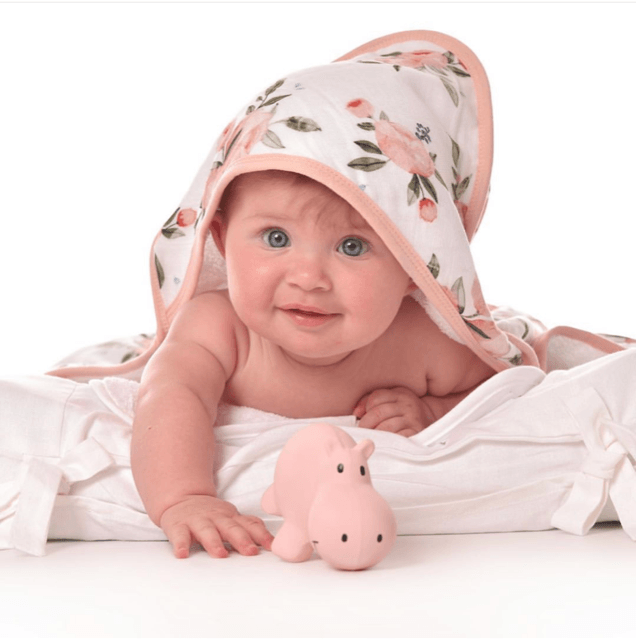 NATURAL RUBBER BABY RATTLE & BATH TOY - HIPPO by TIKIRI - The Playful Collective