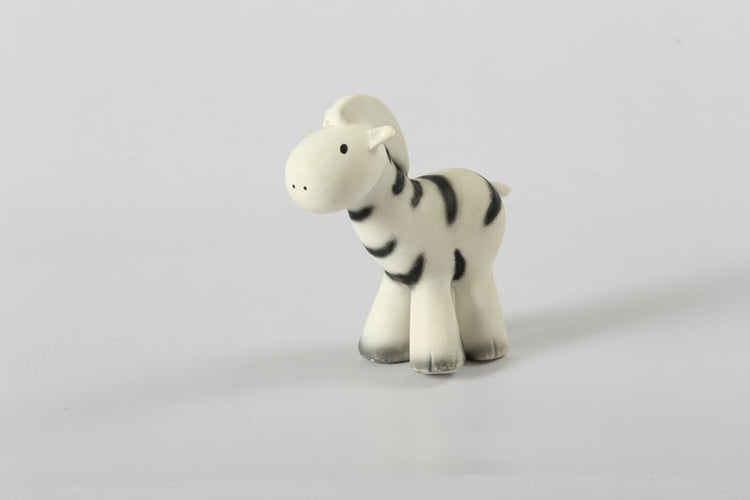 NATURAL RUBBER BABY RATTLE & BATH TOY - ZEBRA by TIKIRI - The Playful Collective