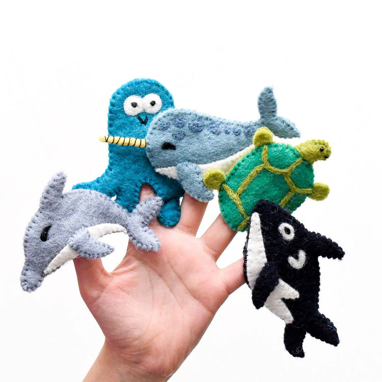 OCEAN AND SEA CREATURES (B) FINGER PUPPET SET by TARA TREASURES - The Playful Collective