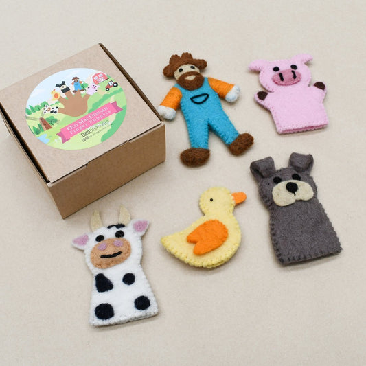 OLD MACDONALD FARM ANIMALS (A) FINGER PUPPET SET by TARA TREASURES - The Playful Collective
