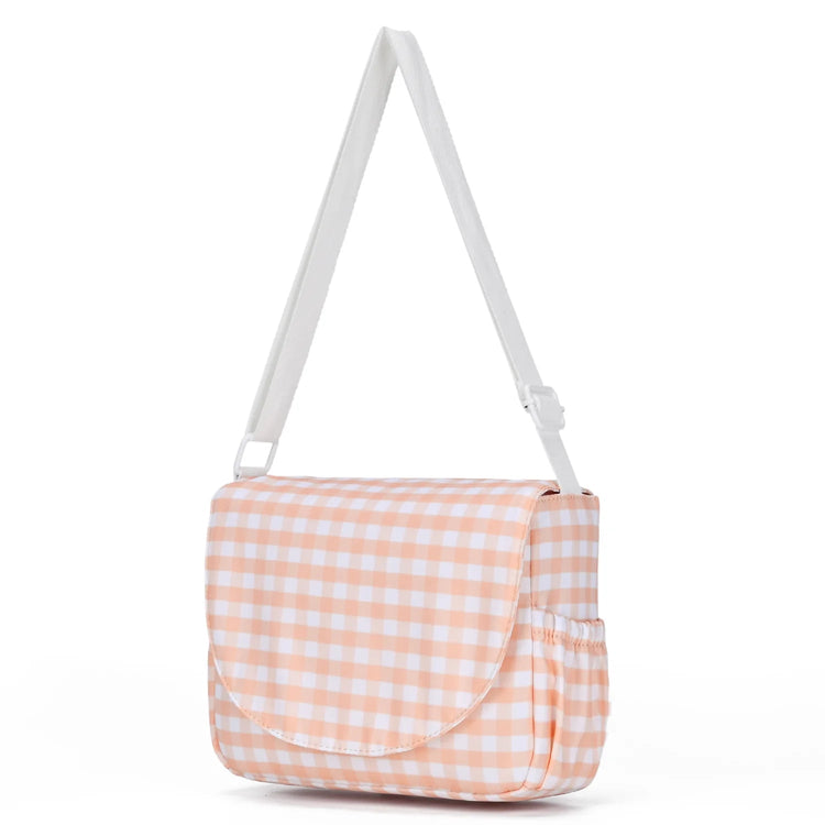 Pink Gingham Doll Nappy Bag by By Birdie The Playful Collective