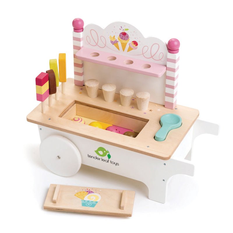 PUSH ALONG ICE CREAM CART by TENDER LEAF TOYS - The Playful Collective