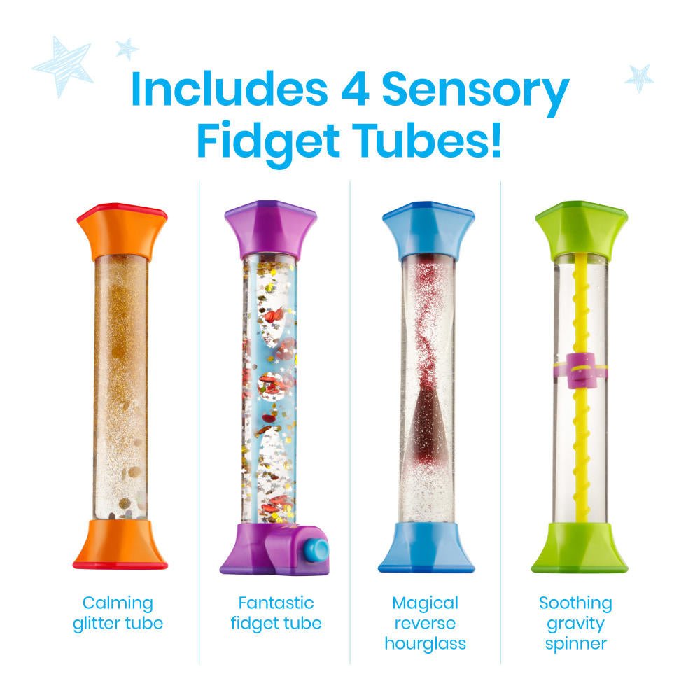 SENSORY FIDGET TUBES, SET OF 4 by HAND2MIND - The Playful Collective