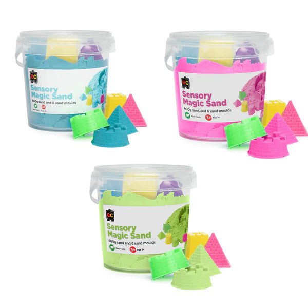 SENSORY MAGIC SAND PINK 600G WITH MOULDS by EDUCATIONAL COLOURS - The Playful Collective