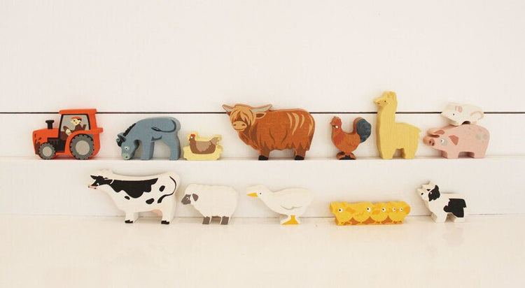 SET OF 13 FARM ANIMALS by TENDER LEAF TOYS - The Playful Collective