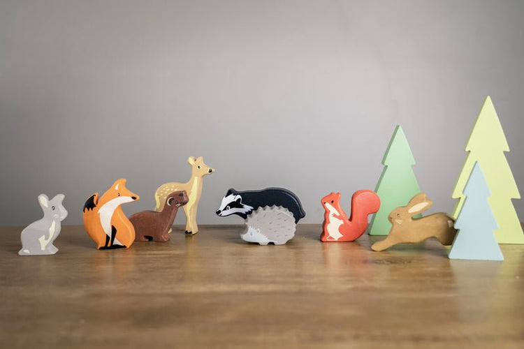 SET OF 8 WOODLAND ANIMALS by TENDER LEAF TOYS - The Playful Collective